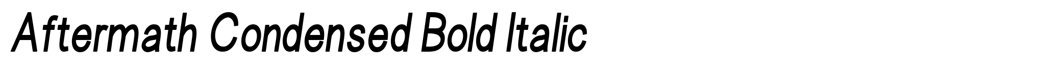 Aftermath Condensed Bold Italic image
